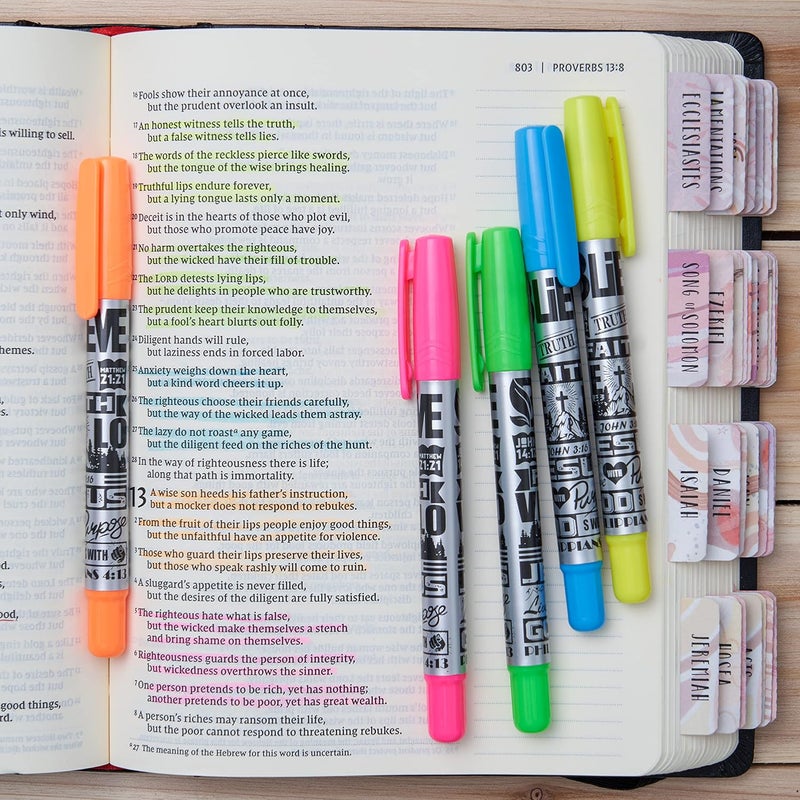 Believe - Bible Study Kit With Gel Highlighters And Pens No Bleed Through, Amazing Bible Highlighter and Pens Fine Tip set Planner Supplies Gifts (10 Pack) - Image 5